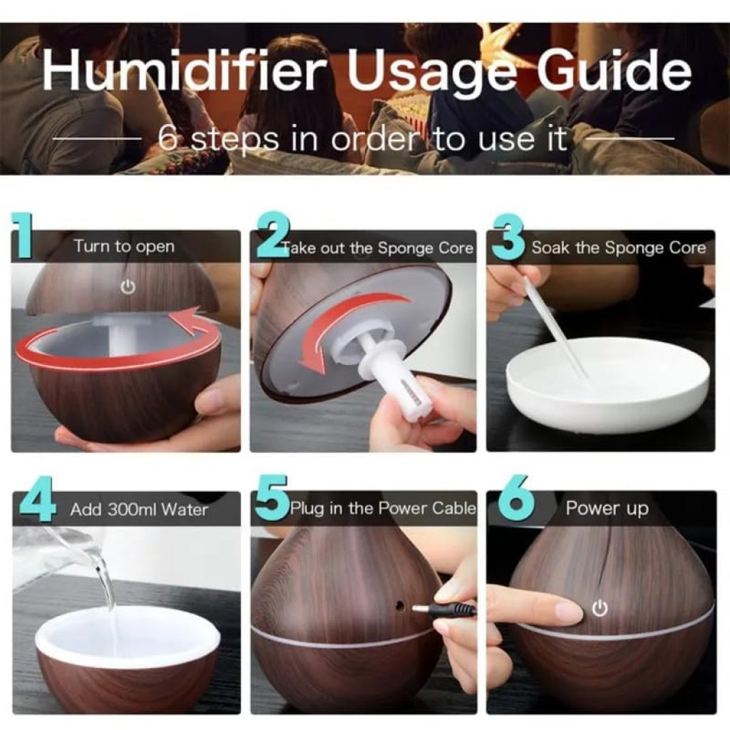 Pot Shape Wooden Humidifier Home Improvement