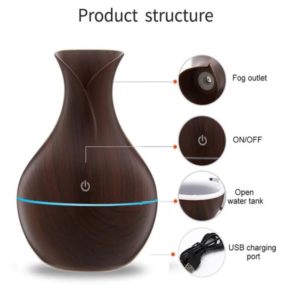 Pot Shape Wooden Humidifier Home Improvement